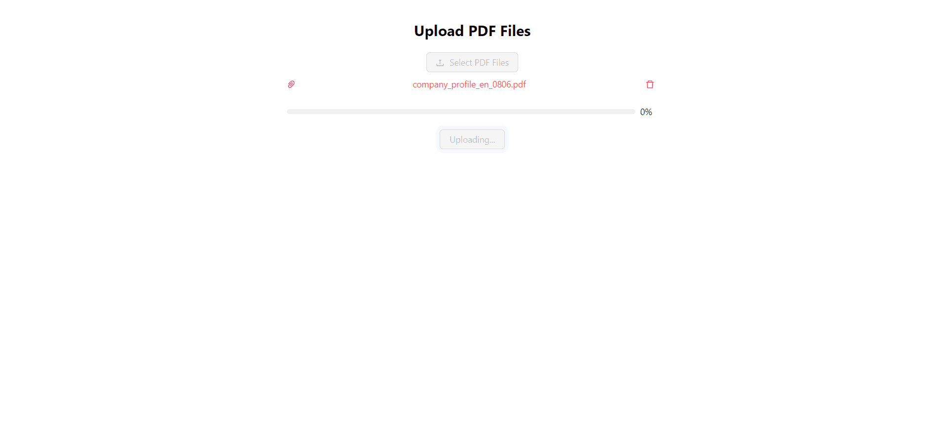 Companies QA Chatbot with RAG - Document being indexed